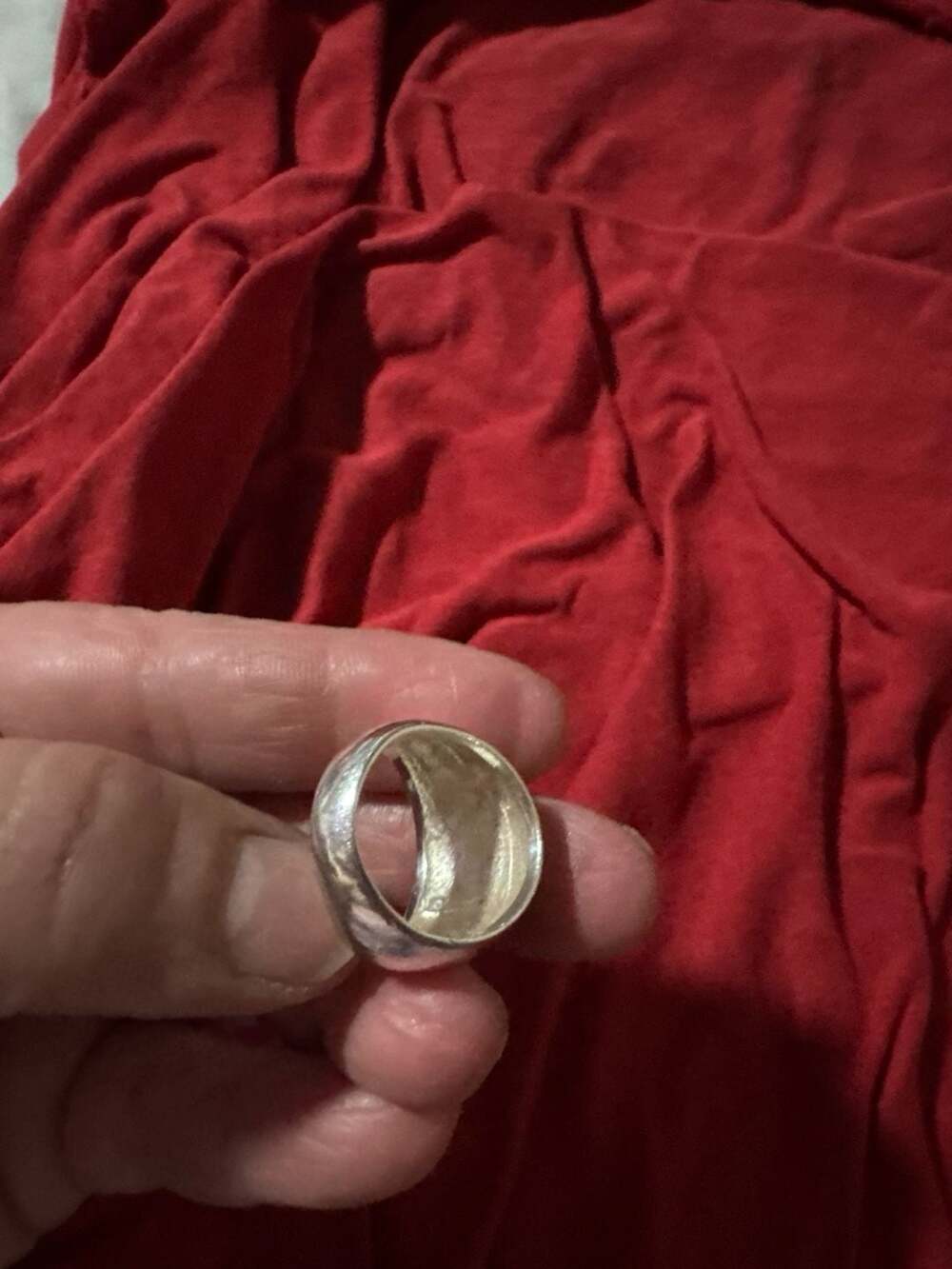 Vintage .925 Sterling Silver Chunky Dome Band Ring